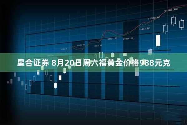星合证券 8月20日周六福黄金价格988元克